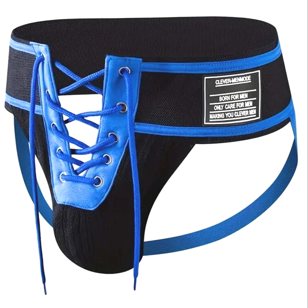 Lace-up mesh jockstrap
